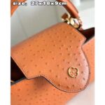 Louis Vuitton LV Women Capucines BB Orange Menthe Mint Ostrich Leather Monogram Flower - immagine 9