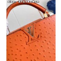 Louis Vuitton LV Women Capucines BB Orange Menthe Mint Ostrich Leather Monogram Flower (2)
