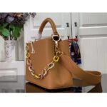 Louis Vuitton LV Women Capucines MM Handbag Hazelnut Brown Taurillon Cowhide Leather – Image 4
