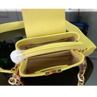 Louis Vuitton LV Women Capucines Mini Handbag Yellow Taurillon Cowhide Leather (8)