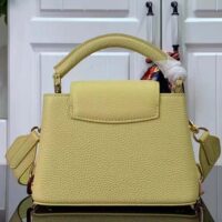 Louis Vuitton LV Women Capucines Mini Handbag Yellow Taurillon Cowhide Leather (8)