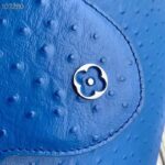 Louis Vuitton LV Women Capucines Mini Menthe Blue Goatskin Ostrich Leather Monogram Flower - Imagen 8