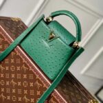Louis Vuitton LV Women Capucines Mini Menthe Mint Ostrich Leather Monogram Flower – Image 2