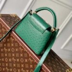 Louis Vuitton LV Women Capucines Mini Menthe Mint Ostrich Leather Monogram Flower – Image 3