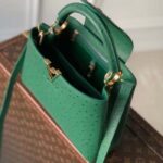 Louis Vuitton LV Women Capucines Mini Menthe Mint Ostrich Leather Monogram Flower – Image 5