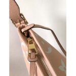 Louis Vuitton LV Women CarryAll PM Bag Pink Beige Embossed Supple Grained Cowhide Leather - Image 9