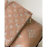 Louis Vuitton LV Women CarryAll PM Bag Pink Beige Embossed Supple Grained Cowhide Leather (1)