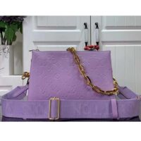 Louis Vuitton LV Women Coussin PM Handbag Light Purple Lambskin Zip Closure (6)