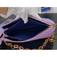 Louis Vuitton LV Women Coussin PM Handbag Light Purple Lambskin Zip Closure (6)