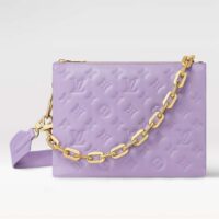 Louis Vuitton LV Women Coussin PM Handbag Light Purple Lambskin Zip Closure