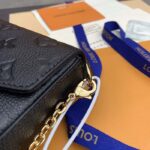 Louis Vuitton LV Women Félicie Pochette Black Monogram Empreinte Embossed Supple Grained Cowhide - Image 9