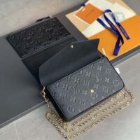 Louis Vuitton LV Women Félicie Pochette Black Monogram Empreinte Embossed Supple Grained Cowhide (2)