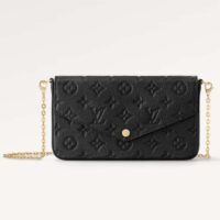 Louis Vuitton LV Women Félicie Pochette Black Monogram Empreinte Embossed Supple Grained Cowhide (2)