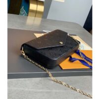 Louis Vuitton LV Women Félicie Pochette Black Monogram Empreinte Embossed Supple Grained Cowhide (2)