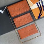 Louis Vuitton LV Women Félicie Pochette Brown Monogram Empreinte Embossed Supple Grained Cowhide - immagine 5