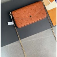 Louis Vuitton LV Women Félicie Pochette Brown Monogram Empreinte Embossed Supple Grained Cowhide (3)