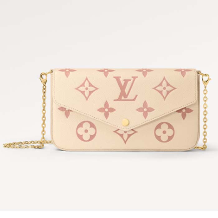 Louis Vuitton Felicie Pochette Monogram Empreinte Embossed Supple Grained  Cowhide Leather Pink M81759