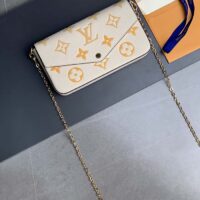 Louis Vuitton LV Women Félicie Pochette Pink Monogram Empreinte Embossed Supple Grained Cowhide (1)