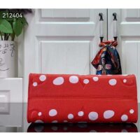 Louis Vuitton LV Women LV x YK OnTheGo PM​ Red White Embossed Grained Monogram Empreinte Cowhide (3)