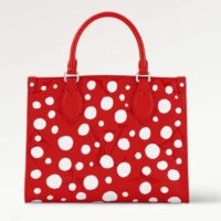 Louis Vuitton LV Women LV x YK OnTheGo PM​ Red White Embossed Grained Monogram Empreinte Cowhide (3)