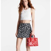 Louis Vuitton LV Women LV x YK OnTheGo PM​ Red White Embossed Grained Monogram Empreinte Cowhide (3)