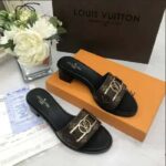 Louis Vuitton LV Women Lock It Mule Brown Patent Monogram Canvas Leather Outsole - immagine 4