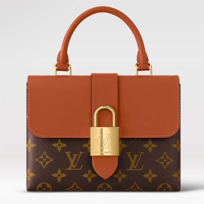 Louis Vuitton LV Women Locky BB Bag Brown Monogram Coated Canvas Smooth Cowhide
