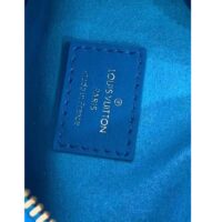 Louis Vuitton LV Women Loop Half-Moon Baguette Bag Blue Calfskin Monogram Flowers (1)