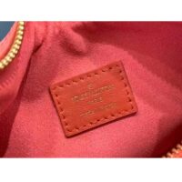 Louis Vuitton LV Women Loop Half-Moon Baguette Bag Red Calfskin Monogram Flowers (8)
