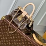 Louis Vuitton LV Women Monogram Clutch Monogram Coated Canvas Calfskin Leather – Image 3