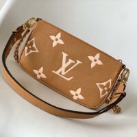 Louis Vuitton LV Women Multi Pochette Accessoires Beige Monogram Empreinte Embossed Grained Cowhide (1)