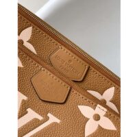 Louis Vuitton LV Women Multi Pochette Accessoires Beige Monogram Empreinte Embossed Grained Cowhide (1)