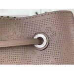 Louis Vuitton LV Women Muria Bucket Bag Gray Mahina Perforated Calfskin Leather - Image 7