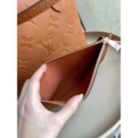 Louis Vuitton LV Women Neverfull MM Tote Brown Embossed Cowhide Leather (7)