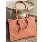 Louis Vuitton LV Women OnTheGO GM Tote Bag Brown Monogram Embossed Leather – Bild 4