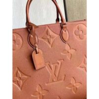 Louis Vuitton LV Women OnTheGO GM Tote Bag Brown Monogram Embossed Leather (7)