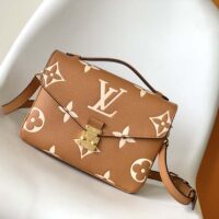 Louis Vuitton LV Women Pochette Metis Bag Beige Monogram Empreinte Embossed Grained Cowhide (1)