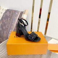 Louis Vuitton LV Women Shake Sandal Black Patent Calf Leather 9.5 Cm Heel (8)