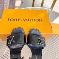 Louis Vuitton LV Women Shake Sandal Black Patent Calf Leather 9.5 Cm Heel (8)