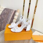 Louis Vuitton LV Women Shake Sandal White Patent Calf Leather 9.5 Cm Heel - Image 4