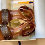 Louis Vuitton LV Women Silhouette Sandal Cacao Brown Patent Monogram Canvas Leather - Image 7