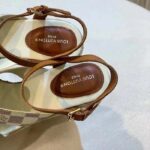 Louis Vuitton LV Women Starboard Wedge Sandal Natural Damier Azur Canvas Calf Leather - immagine 9