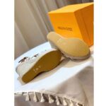 Louis Vuitton LV Women Starboard Wedge Sandal Natural Damier Azur Canvas Calf Leather - immagine 6