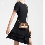 Louis Vuitton LV Women Vavin Chain Wallet Beige Damier Ebene Coated Canvas - Imagen 11