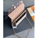 Louis Vuitton LV Women Vavin Chain Wallet Beige Damier Ebene Coated Canvas - Imagen 8