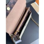 Louis Vuitton LV Women Vavin Chain Wallet Beige Damier Ebene Coated Canvas - Imagen 7