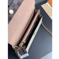 Louis Vuitton LV Women Vavin Chain Wallet Beige Damier Ebene Coated Canvas (2)