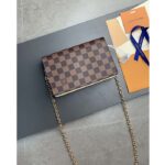 Louis Vuitton LV Women Vavin Chain Wallet Beige Damier Ebene Coated Canvas - Imagen 3
