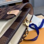 Louis Vuitton LV Women Vavin Chain Wallet Beige Damier Ebene Coated Canvas - Imagen 9