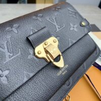 Louis Vuitton LV Women Vavin Chain Wallet Black Embossed Cowhide Leather (2)